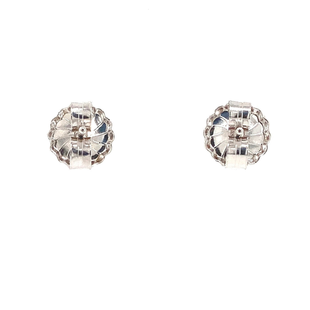 diamond studs post earring 0.55 cts 3 prong martini setting 14k white gold