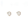 diamond studs post earring 0.55 cts 3 prong martini setting 14k white gold