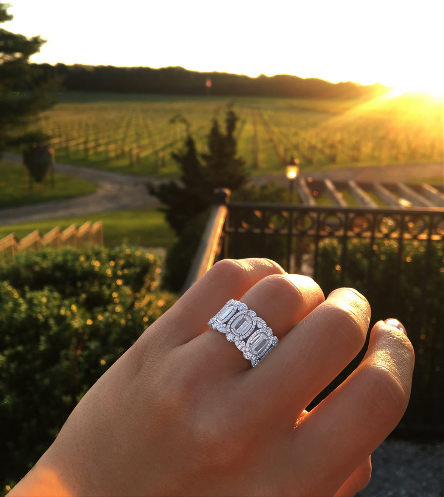 christopher designs l'amour crisscut® 3 diamond band 1.73 ctw 18 kt white gold