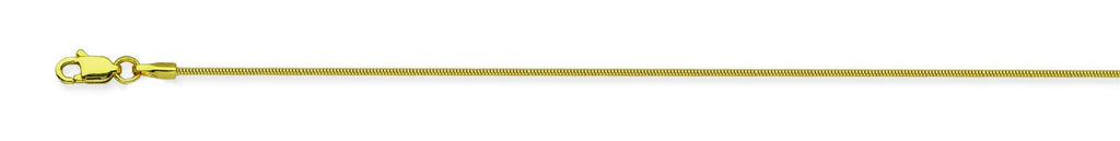 Round Snake Chain in 14K Yellow Gold