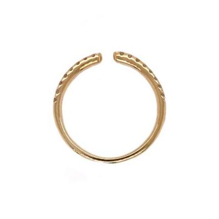 open round brilliant cut diamond stackable band 0.25 ctw 14k yellow gold