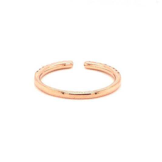 open round brilliant cut diamond stackable band 0.25 ctw 14k rose gold
