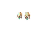 opal, diamond and emerald earring sterling silver gold vermeil