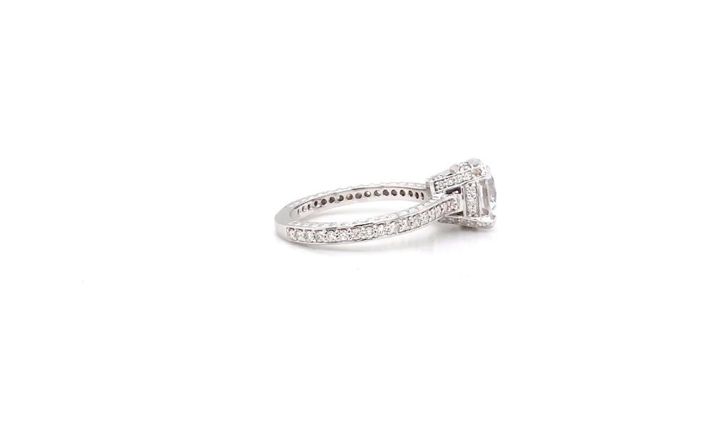 asba collection pave 4 prong round diamond semi mounting 14 kt white gold 0.44 ct t.w.