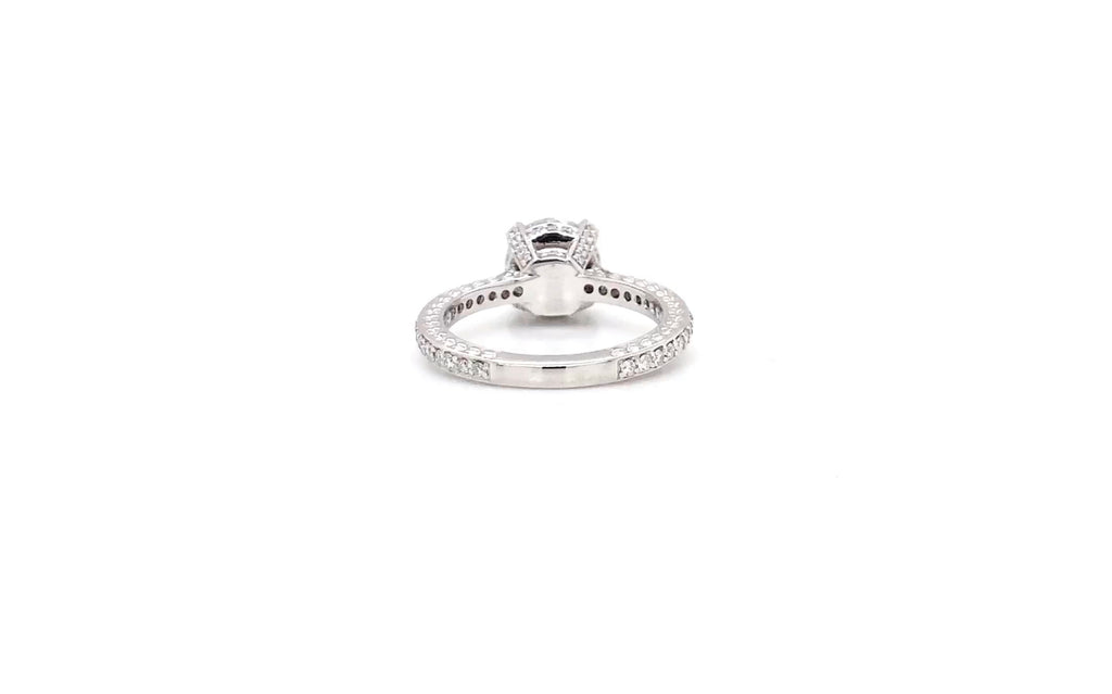 asba collection pave 4 prong round diamond semi mounting 14 kt white gold 0.44 ct t.w.