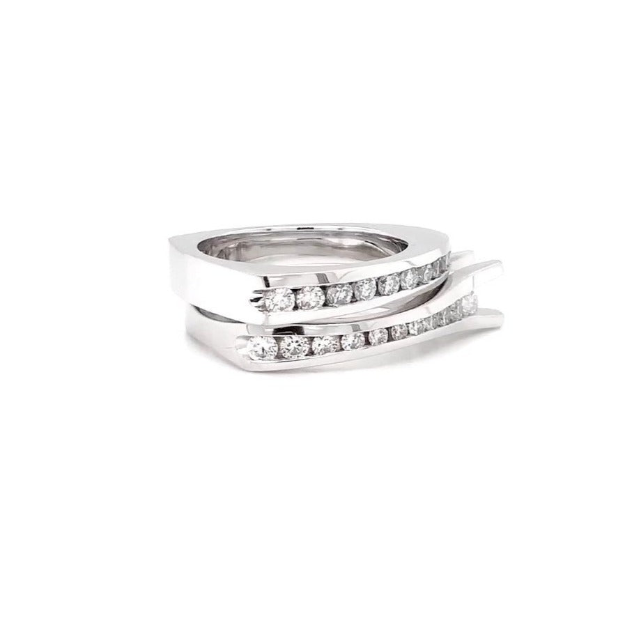 dioro euro diamond semi mounting wedding set 1.5 ctw 14k white gold