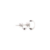 round brilliant pavée diamond matte finish post earring 14k white gold 12 mm