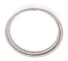 flexi double row diamond tennis bracelet 6.50 carats t.w.14k white gold