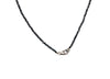 cultured tahitian black pearl and black spinel beads 34 inch necklace.