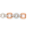 diamond pavée  link bracelet in 14 kt rose and white gold.
