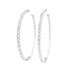 sterling silver 2mm cz hoop earrings