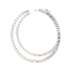 sterling silver 2mm cz hoop earrings