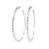 sterling silver 2mm cz hoop earrings