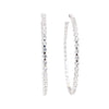 sterling silver 2mm cz hoop earrings