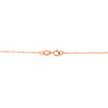 rose gold kiss charm with or without faceted beaded chain in 14kt rose gold