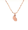 rose gold kiss charm with or without faceted beaded chain in 14kt rose gold