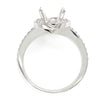 diamond halo semi mounting wedding set with matching band 56 round brilliant diamonds equals .48 ctw 18k white gold