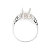 platinum semi mounting 8 round brilliant diamonds equals to .12ctw holds up to 6.5mm to 7mm stone