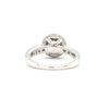 costar antique filigree halo semi mounting diamonds 0.75ctw 14k white gold