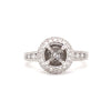 costar antique filigree halo semi mounting diamonds 0.75ctw 14k white gold