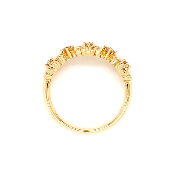 heart motif stackable diamond band in 14 karat yellow gold  0.15 cts tw