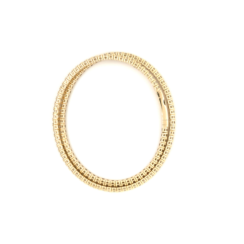 Flexi Double Row Diamond Tennis Bracelet 6.50 carats t.w. 14K Yellow Gold - Image 3 of 5