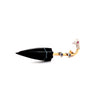 vintage bird 14k white and yellow gold agate umbrella brooch with diamonds and color stones
