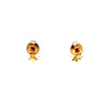 jj marco petite diamond post earrings in 18 kt yellow gold matt finish