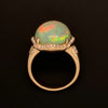 asba collection natural australian light opal diamond halo ring in 14k yellow gold