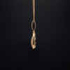 asba collection natural crystal pear-shaped opal pendant with diamond halo in 14k yellow gold