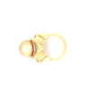 custom one of a kind golden yellow south sea pearl and trillion diamond ring 18k yellow gold