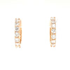 diamond 0.69cts huggie  earring.18 karat rose gold.