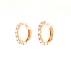 diamond 0.69cts huggie  earring.18 karat rose gold.
