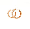 diamond 0.69cts huggie  earring.18 karat rose gold.