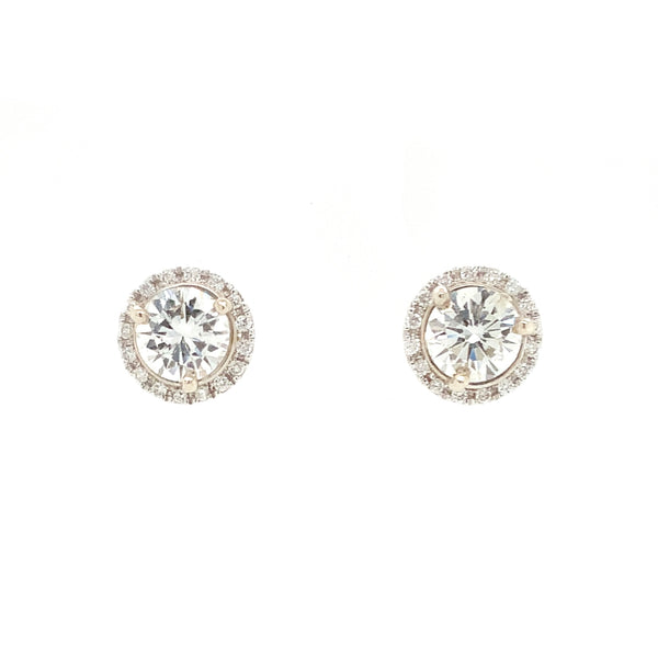 diamond jacket earring 0.20cts 14k white gold