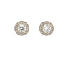 vintage inspired mill grained beaded diamond  earring jackets 0.50cts 14k white gold