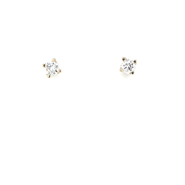 diamond studs post earrings 0.35cts 14k white gold