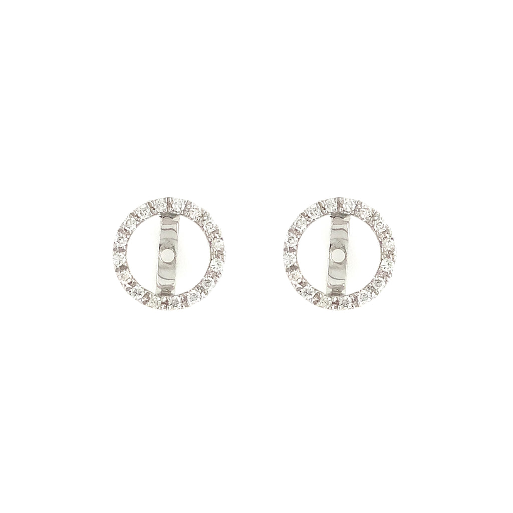 diamond jacket earring 0.20cts 14k white gold