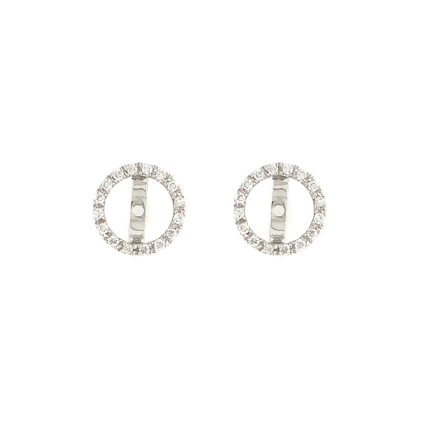 diamond jacket earring 0.20cts 14k white gold