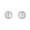 vintage inspired mill grained beaded diamond  earring jackets 0.50cts 14k white gold