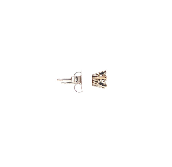 diamond studs post earrings 0.35cts 14k white gold