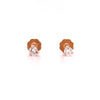 baby diamond earring with threaded post in 14k rose gold