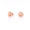 baby diamond earring with threaded post in 14k rose gold