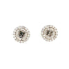 versatile diamond earring post mounting with diamond drops or earring jacket design in 18 kt white gold.