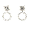 versatile diamond earring post mounting with diamond drops or earring jacket design in 18 kt white gold.