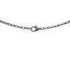 vermeil gold happy face diamond charm necklace with curb chain 2.0 mm