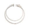 cz inside-out hoop earrings in gold color with secure lock