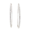 cz inside-out hoop earrings in gold color with secure lock
