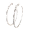 cz inside-out hoop earrings in gold color with secure lock