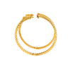 cz inside-out hoop earrings in gold color with secure lock